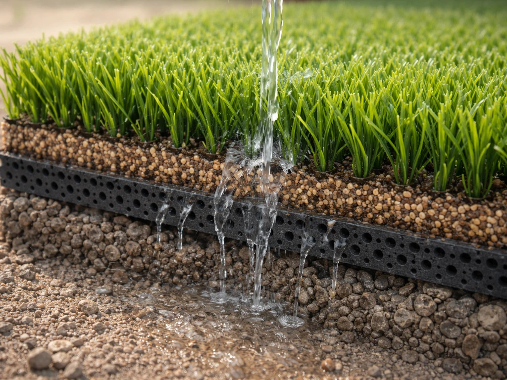 Est-ce que le gazon synthétique laisse passer l’eau en pratique